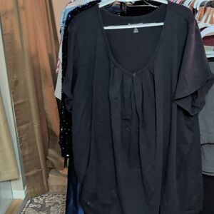 Roaman's Elegant Black Blouse